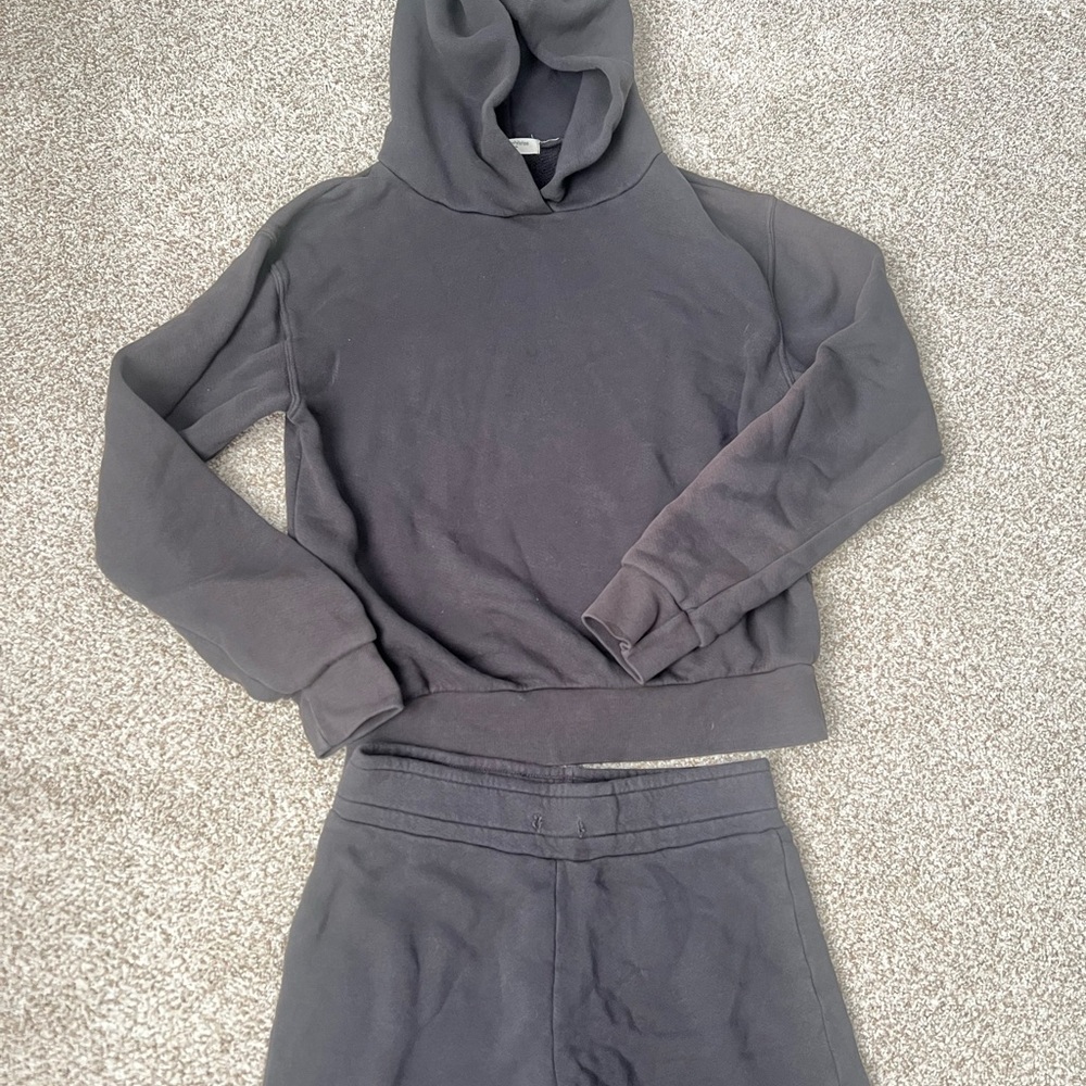 Perfectwhitetee Dark Gray Hoodie and Sweatpants Set